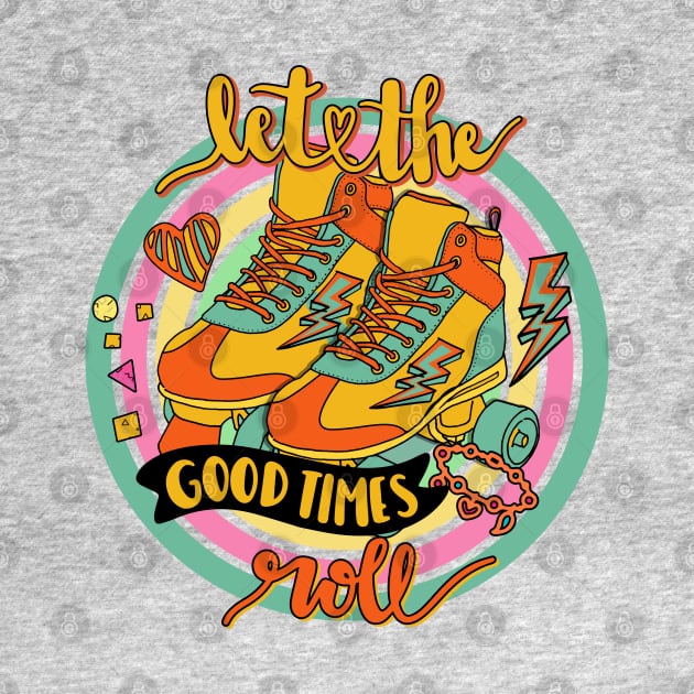 90's Throwback Let the good times roll, with roller-skates by XOXO VENUS